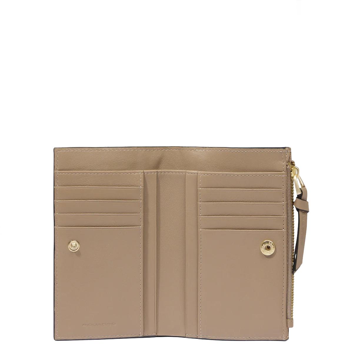 Piquadro Portafoglio piccolo Bifold Circle Beige - 4