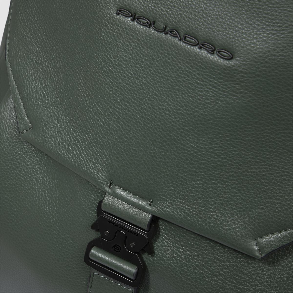 Piquadro Zaino Than Roll-Top Porta PC 15.6" Verde - 5