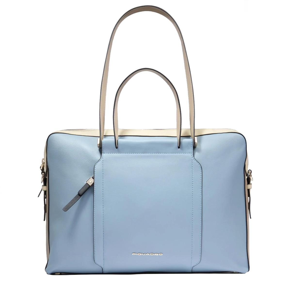 Piquadro Cartella Circle Porta PC 15.6" Azzurro Beige2 - 1