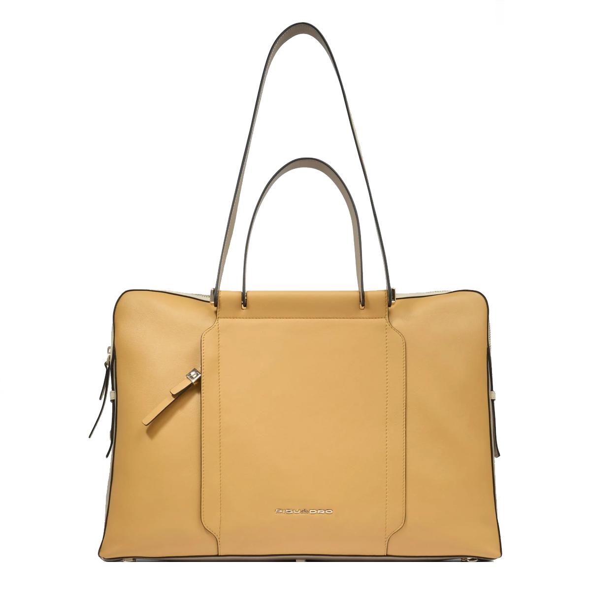 Piquadro Cartella Circle Porta PC 15.6" Giallo Beige - 1