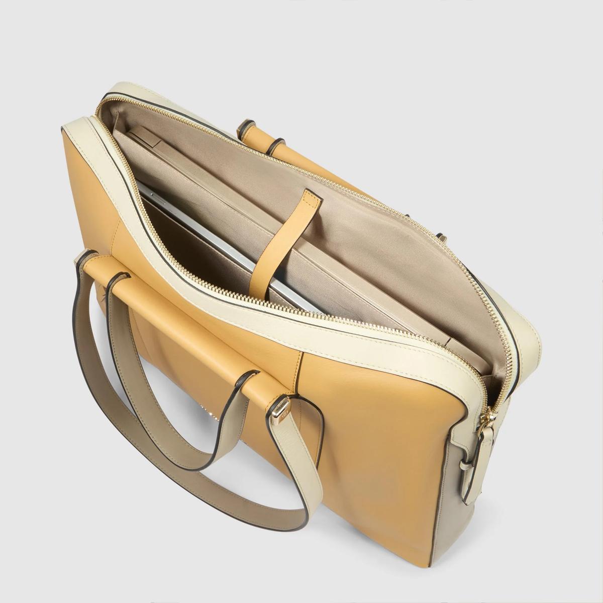 Piquadro Cartella Circle Porta PC 15.6" Giallo Beige - 5