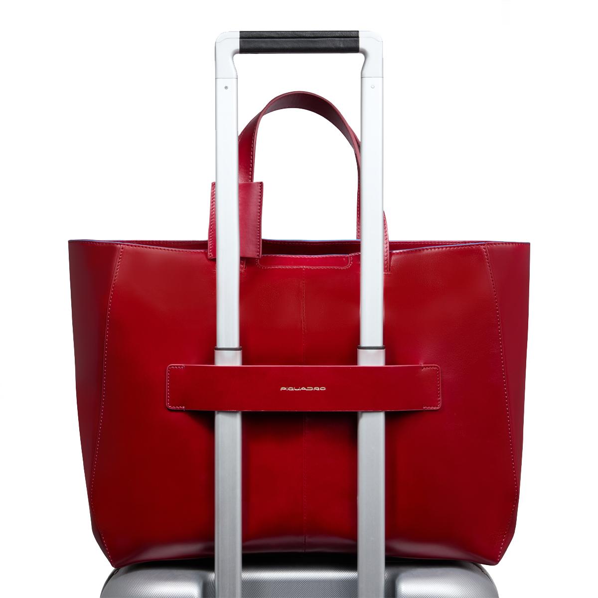Piquadro Shopping Bag Blue Square Porta PC 15.6" Rosso - 3