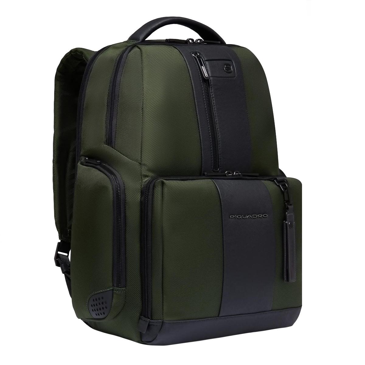 Piquadro Zaino Fast-Check Porta PC Brief 2 15".6 in tessuto riciclato - 2