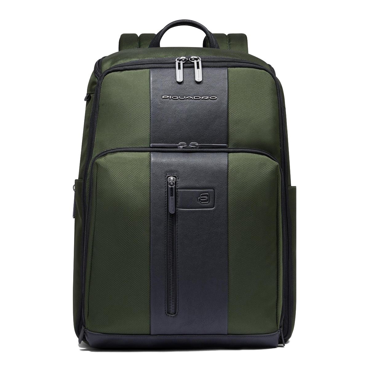 Piquadro Travel Laptop Backpack Brief 15.6" Verde2 - 1