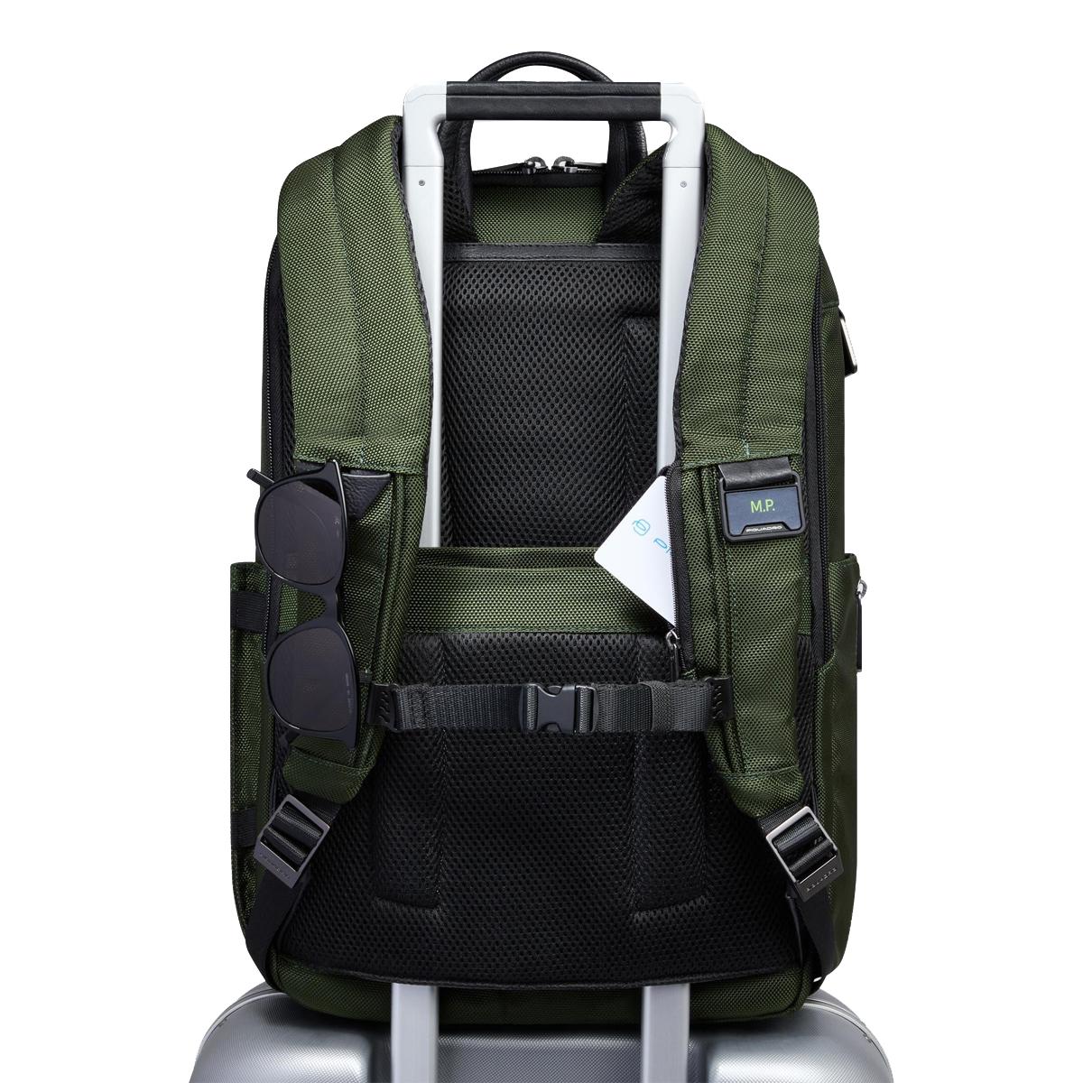 Piquadro Travel Laptop Backpack Brief 15.6" Verde2 - 3