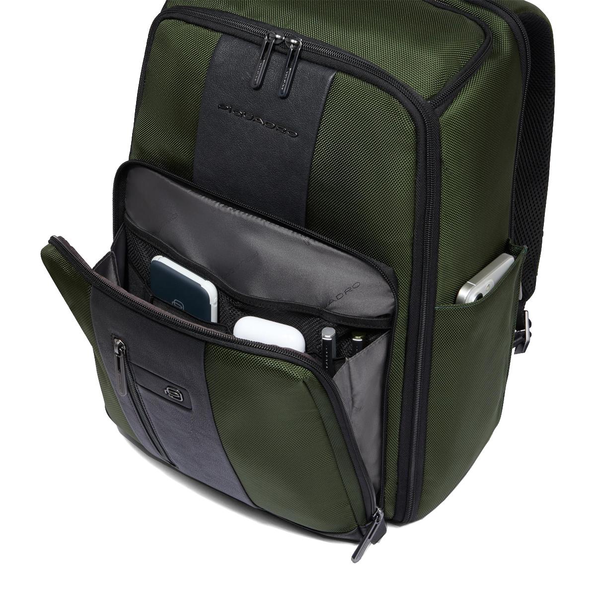 Piquadro Travel Laptop Backpack Brief 15.6" Verde2 - 5