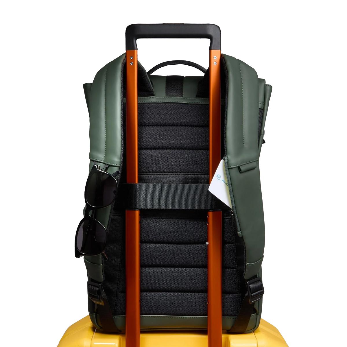 Piquadro Laptop Backpack 14" Corner 2.0 Verde - 3