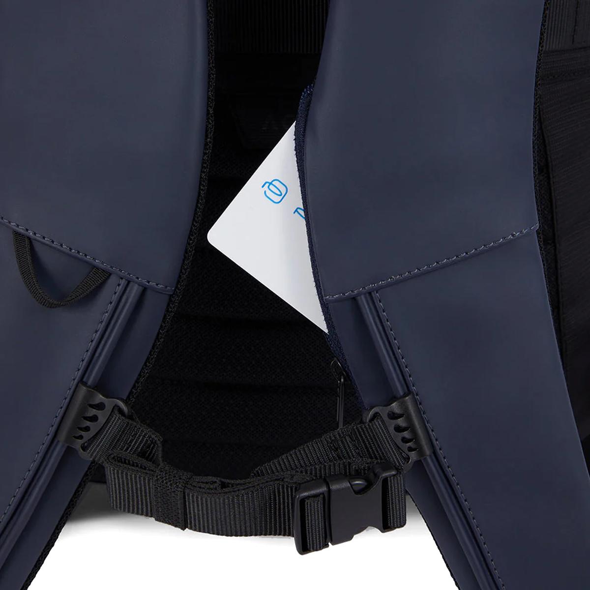 Piquadro Zaino Corner Roll-Top Porta PC 15.6" Blu - 5