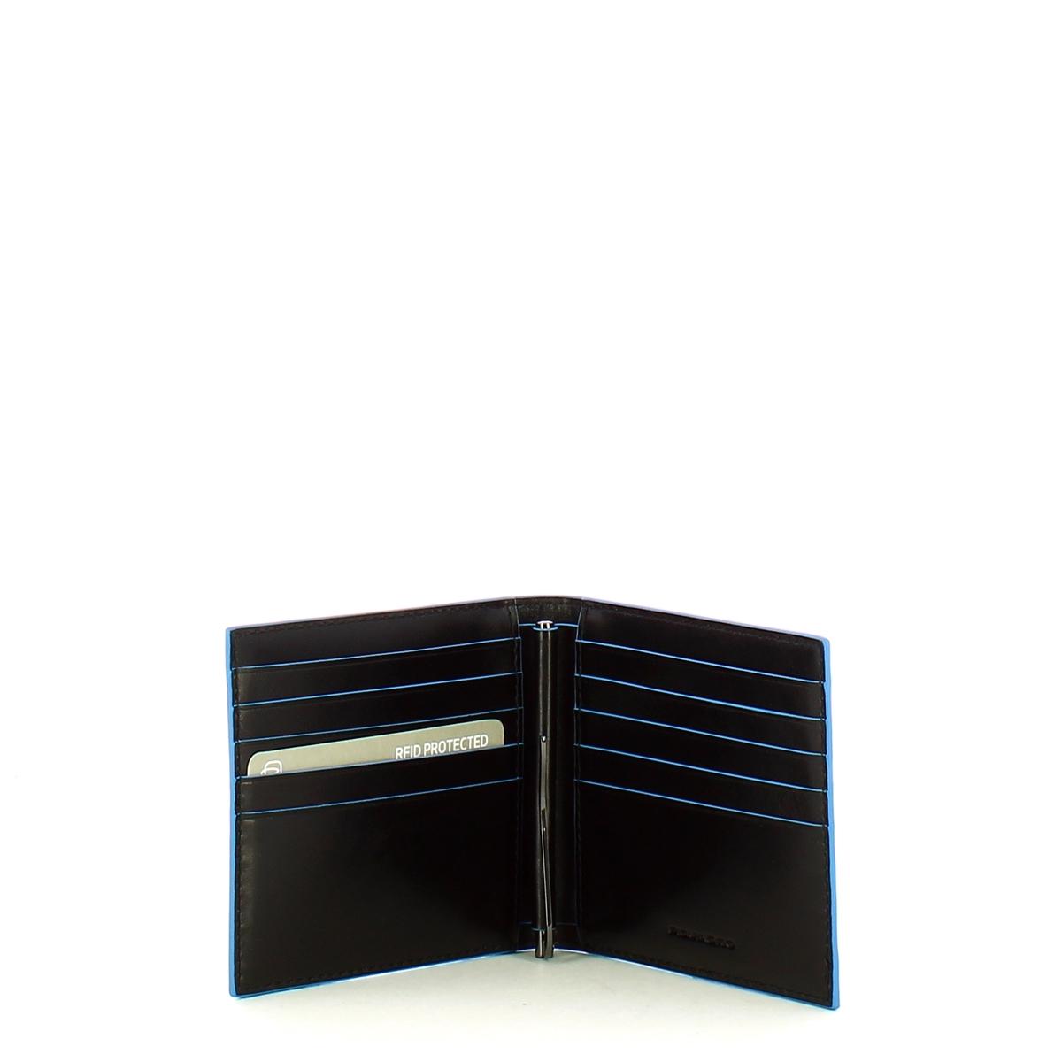 Piquadro Portafoglio con ferma banconote Blue Square Nero - 3