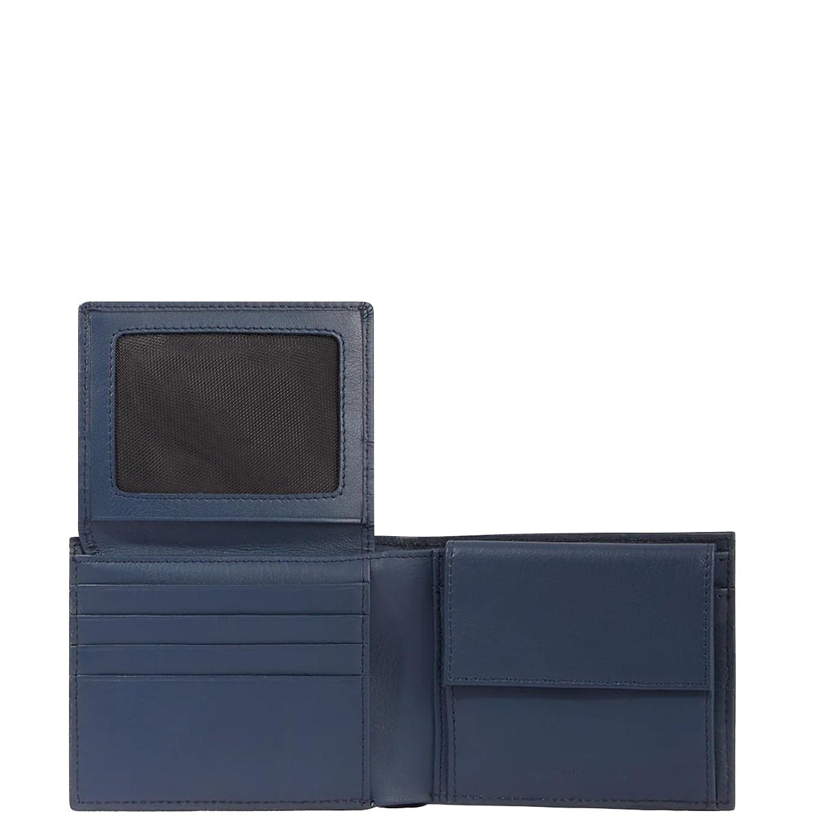 Piquadro Portafoglio con porta documenti RFID Blu - 4