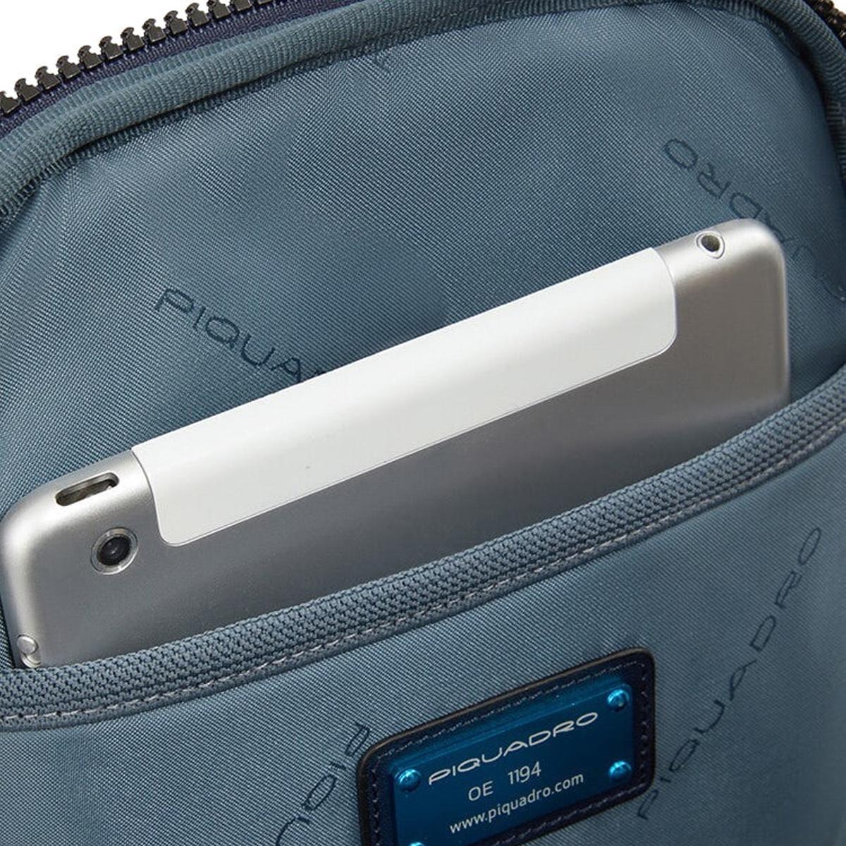 Piquadro Monospalla Porta Tablet Mini Finn Blu - 5