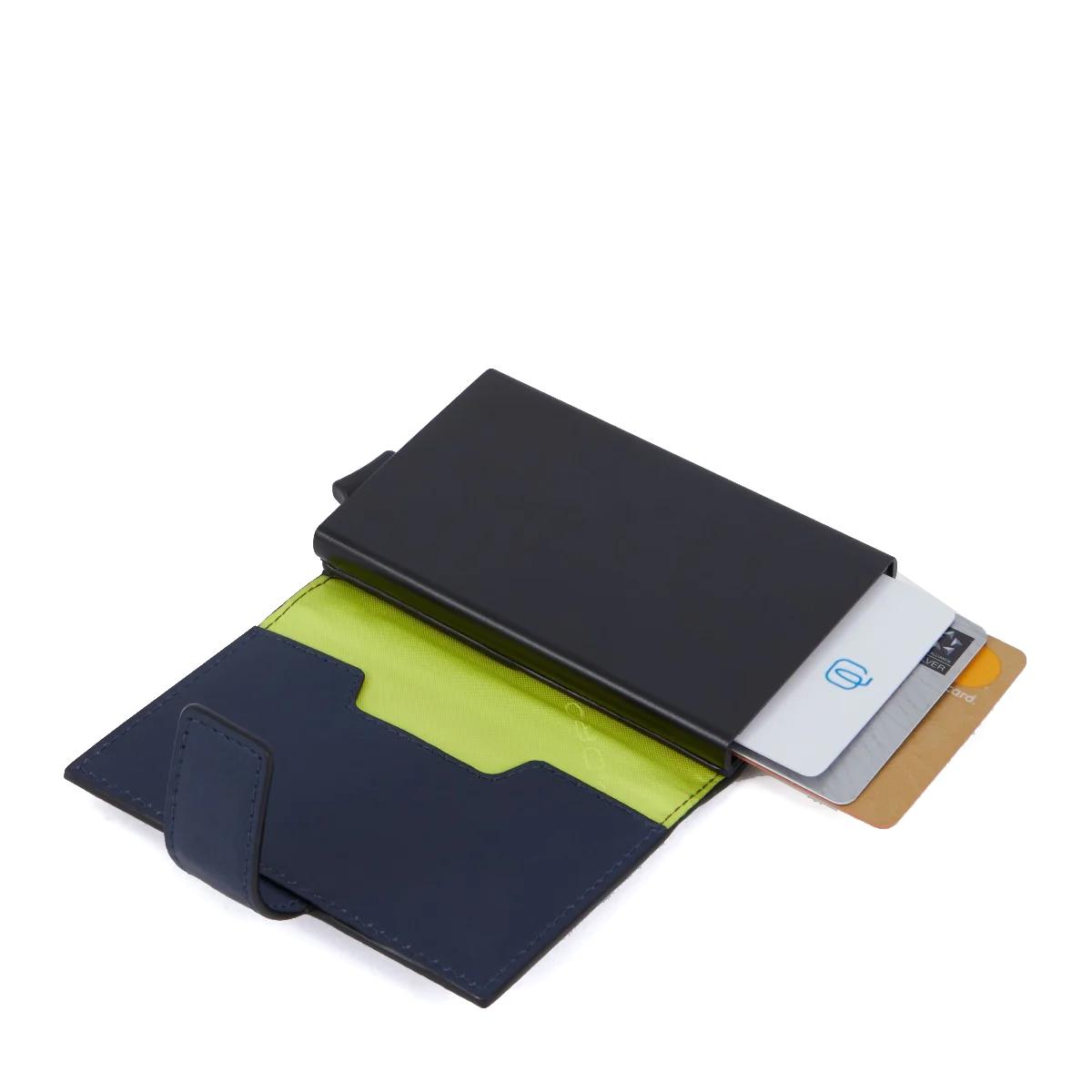 Piquadro Porta Carte con sliding system Tiger Blu - 2