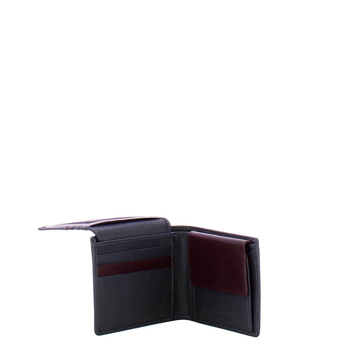 Piquadro Portafoglio con portamonete Blu Marrone - 4