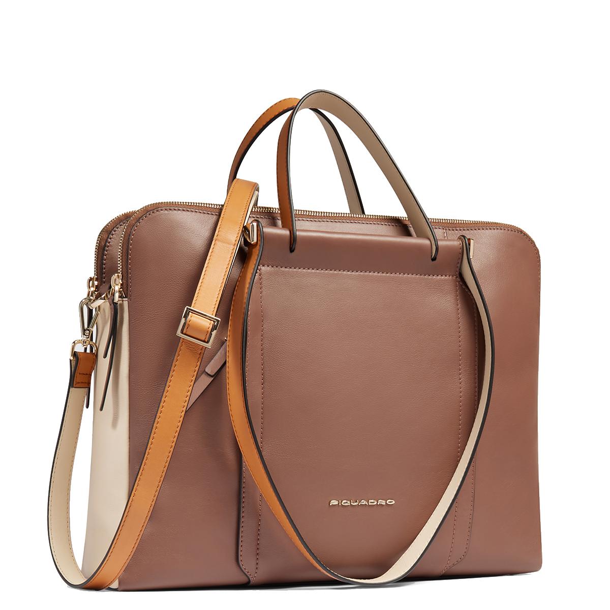 Piquadro Cartella Porta PC 15" Circle Marrone Beige - 2