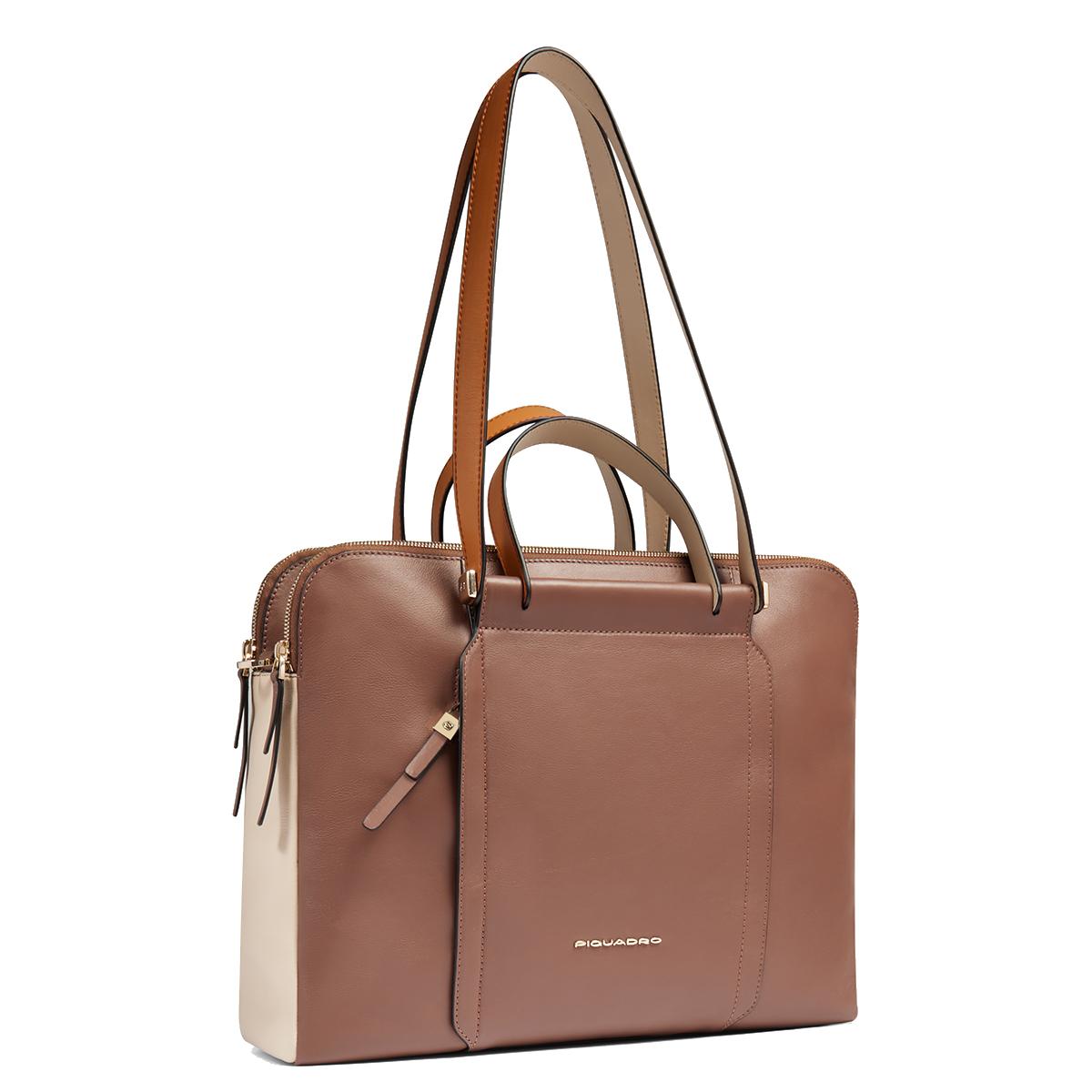 Piquadro Cartella Porta PC 15" Circle Marrone Beige - 3