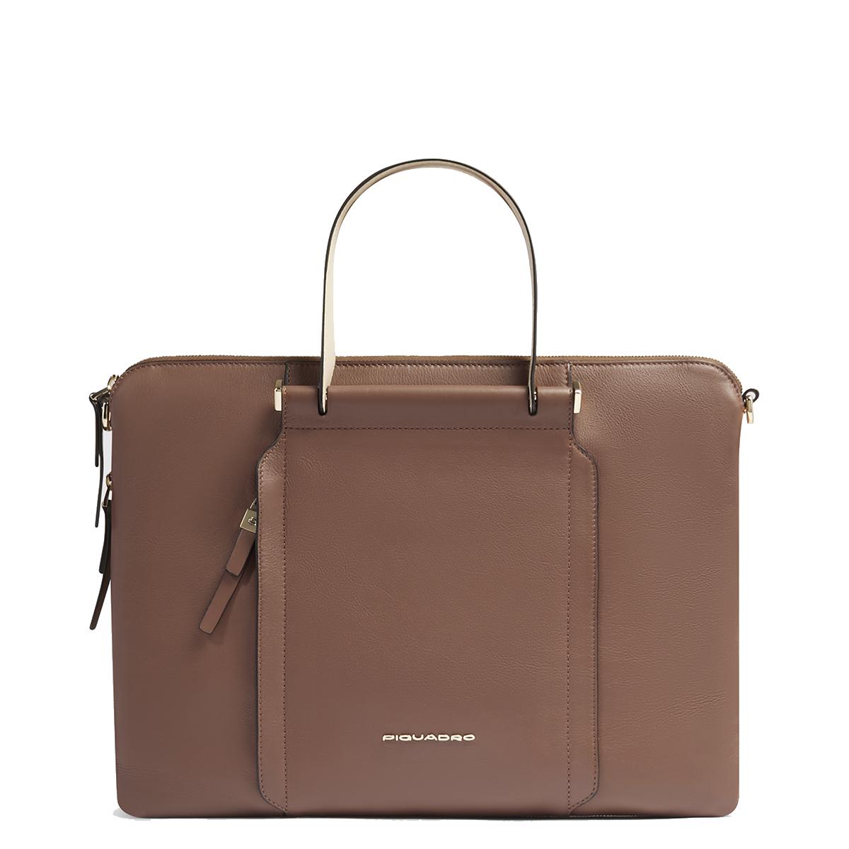 Piquadro Cartella Circle Porta PC 15.6" Marrone Beige - 1