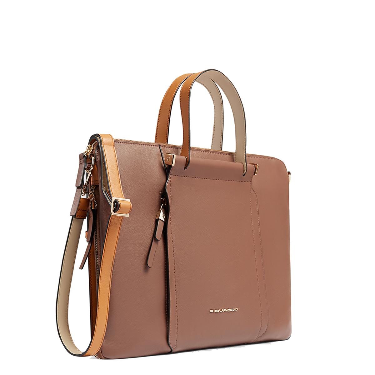 Piquadro Cartella Circle Porta PC 15.6" Marrone Beige - 2