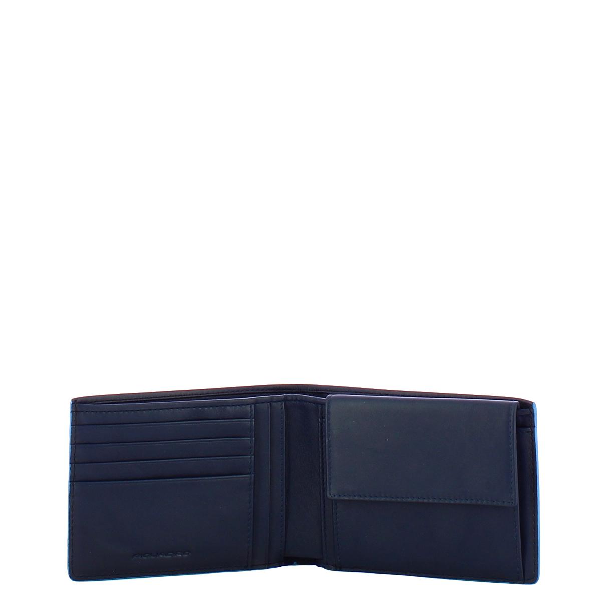 Piquadro Portafoglio Atlas con portamonete Blu - 3