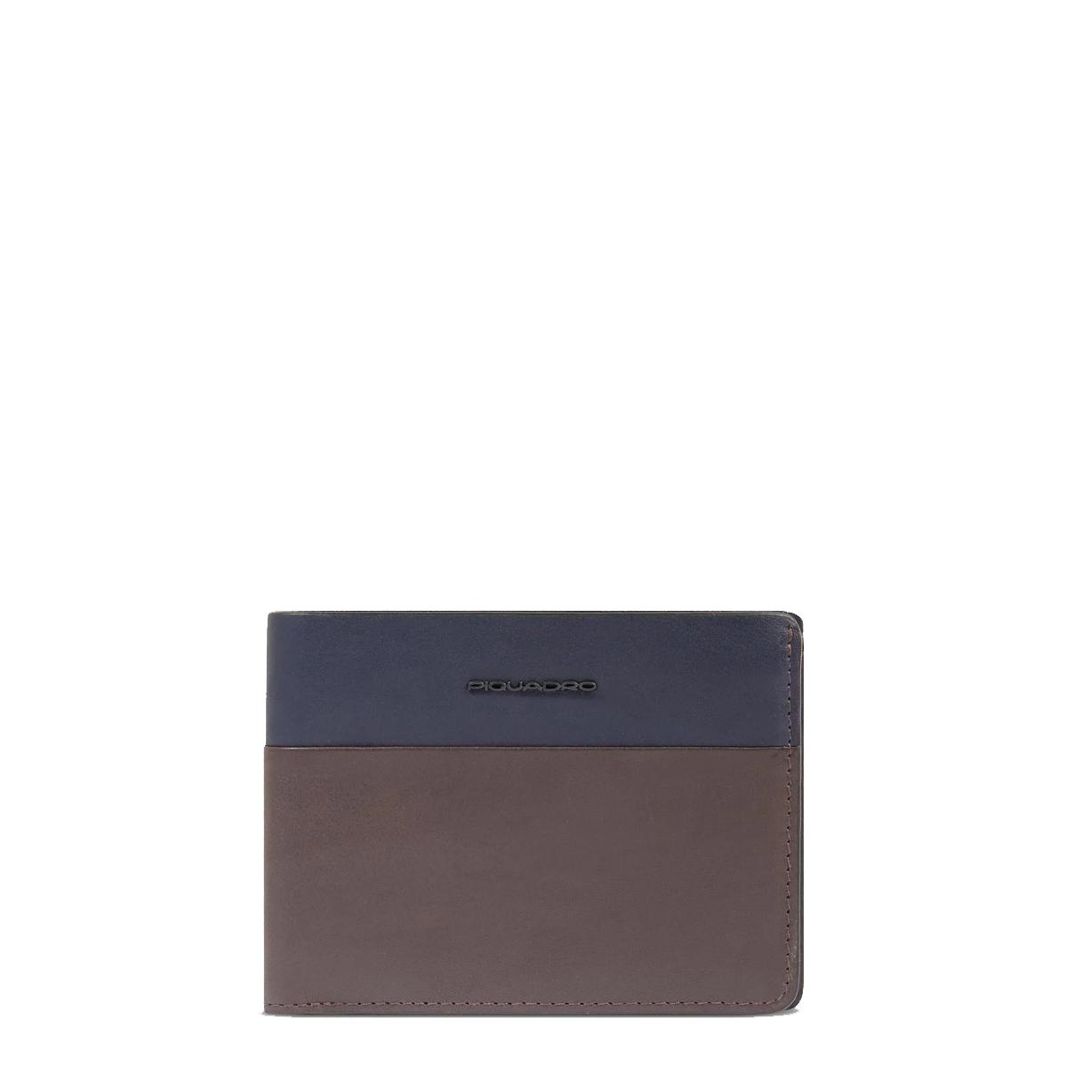 Piquadro Portafoglio RFID con portamonete Harper Blu Testa di Moro - 1