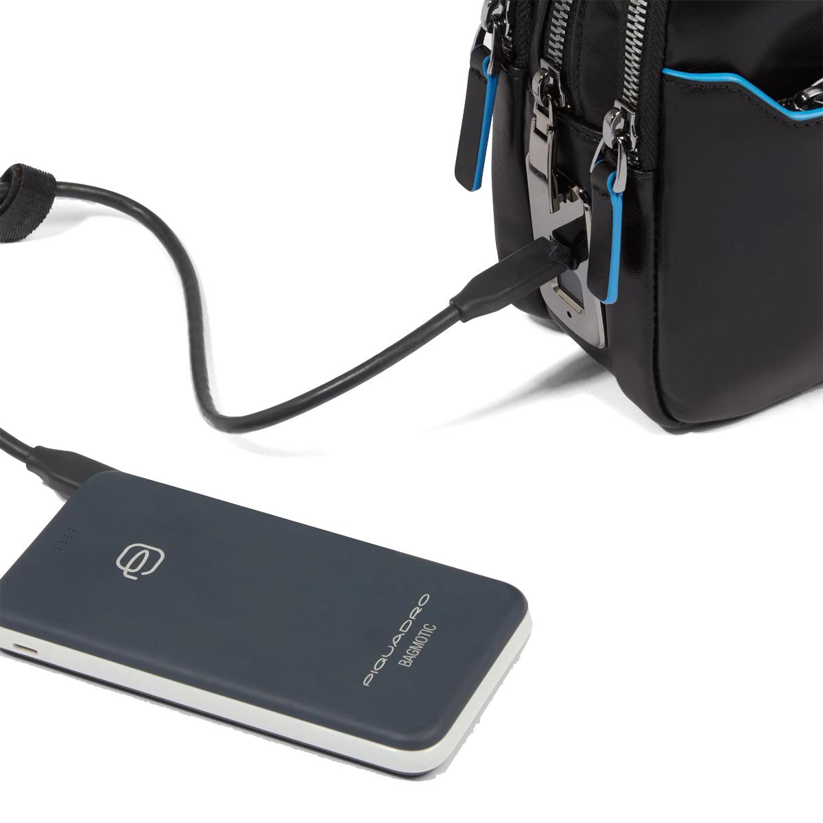 Piquadro Pochette con chiusura con impronta digitale Blue Square Nero - 5