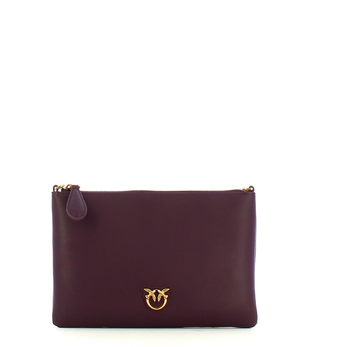 Pinko Pochette Flat Love Simply Rosso Granata Antique Gold - 1