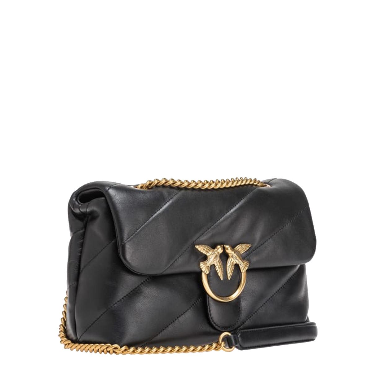Pinko Borsa a tracolla Love Puff Nero Antique Gold - 2