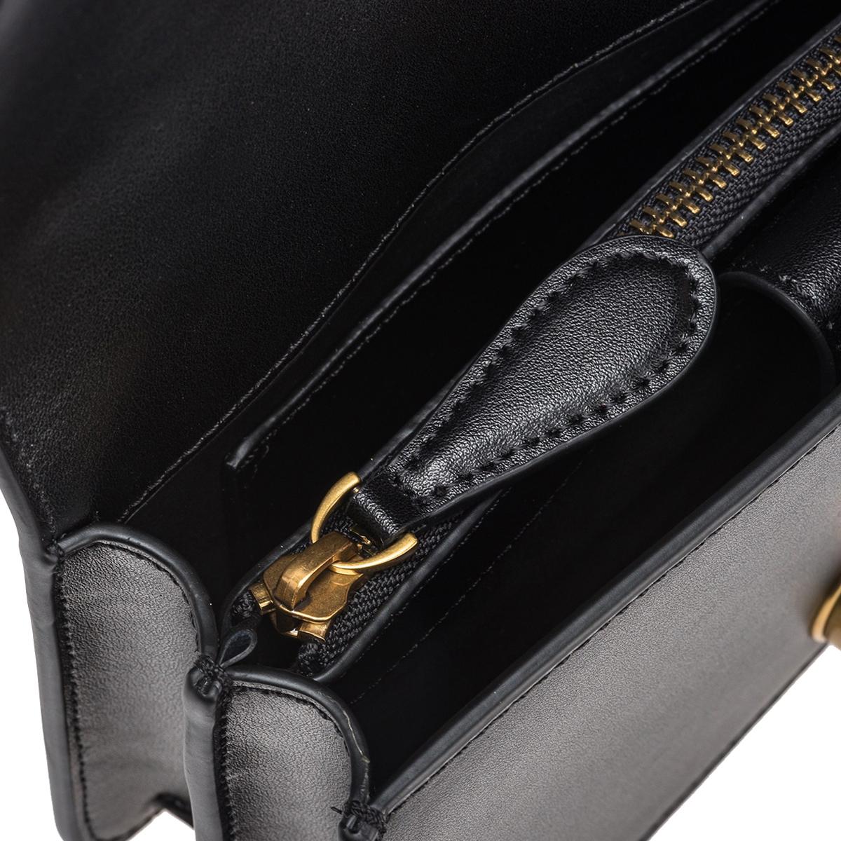 Pinko Mini Borsa a tracolla Love One Simply Nero Antique Gold - 6