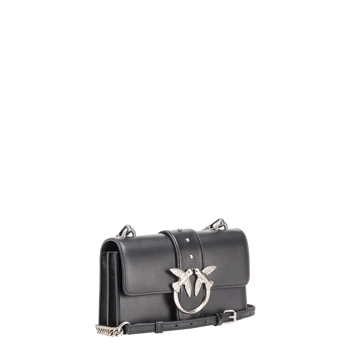 Pinko Mini Borsa a tracolla Love One Nero Old Silver - 2
