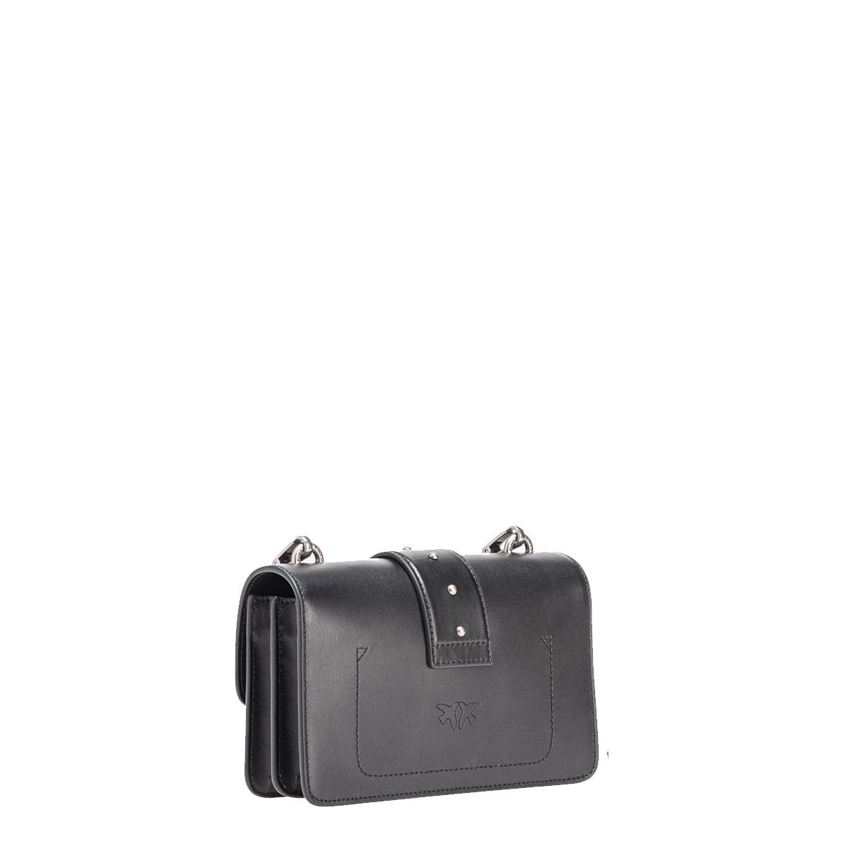 Pinko Mini Borsa a tracolla Love One Nero Old Silver - 3