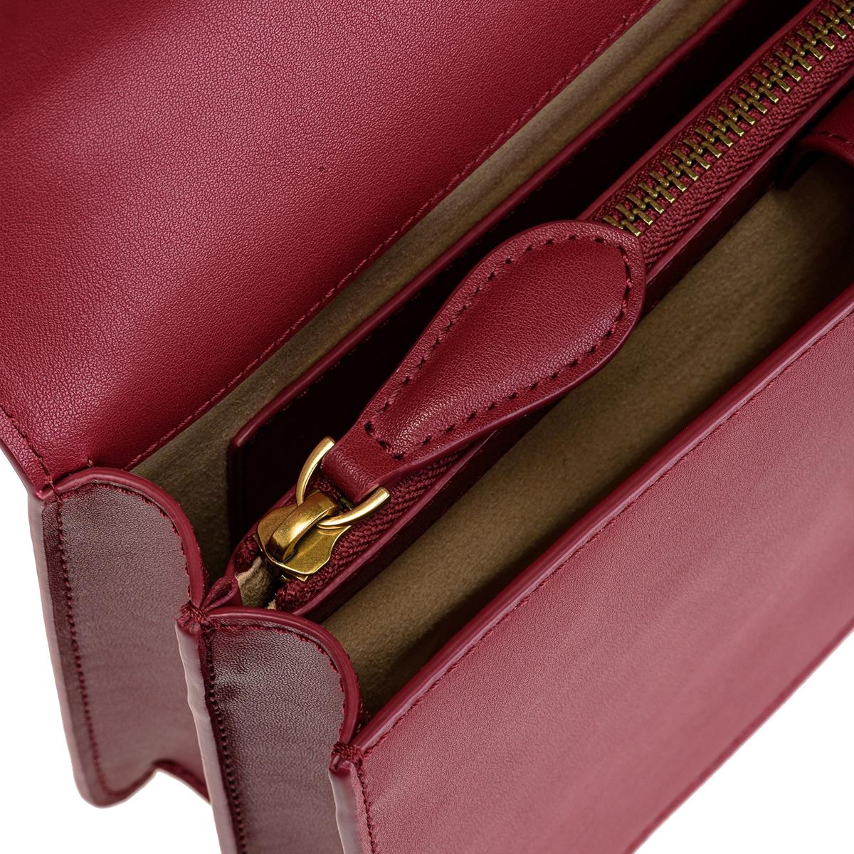 Pinko Borsa a tracolla Love One Classic Dark Red Antique Gold - 6