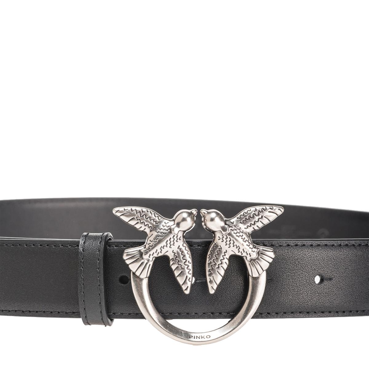 Pinko Cintura Love Birds Nero Old Silver - 2