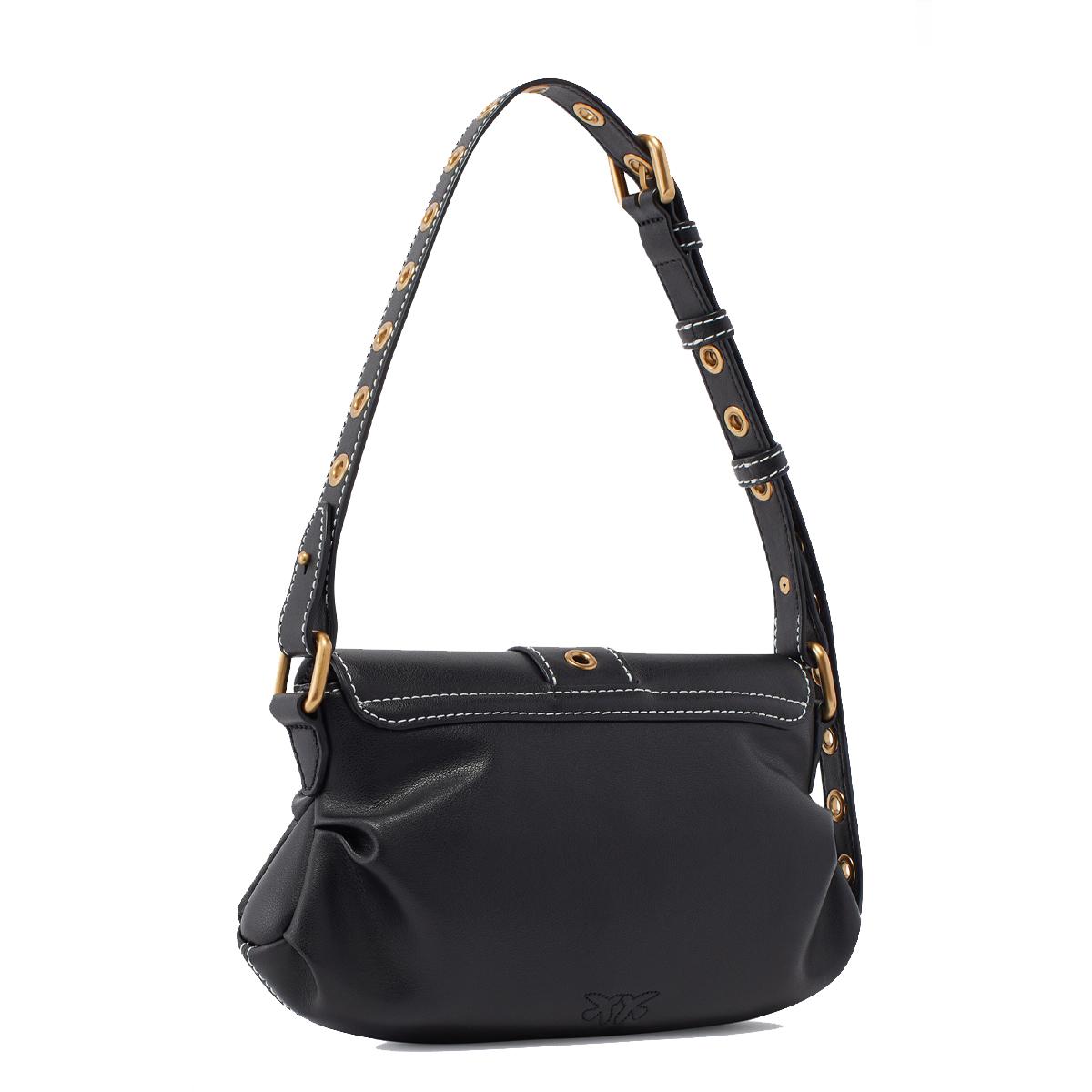 Pinko Borsa a spalla Jolene Mini Nero Antique Gold - 2