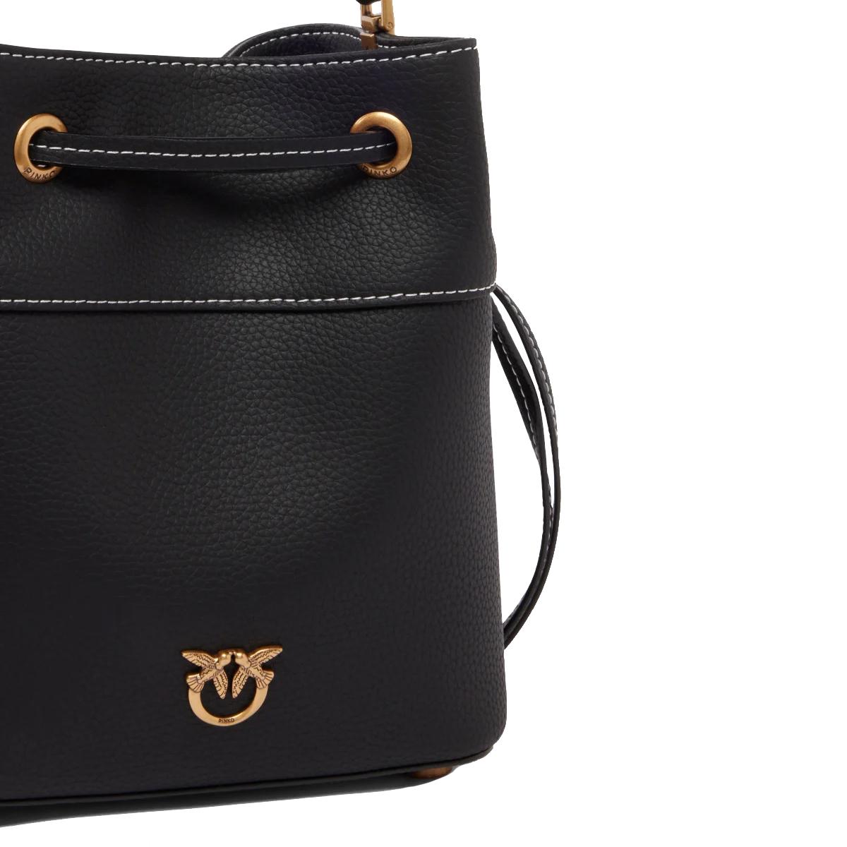 Pinko Borsa Secchiello piccolo Nero Antique Gold - 4