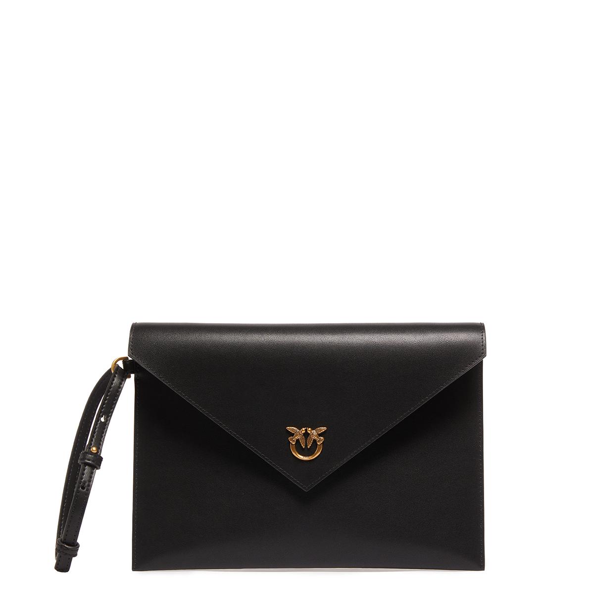 Pinko Pochette Flat Nero Antique Gold - 1