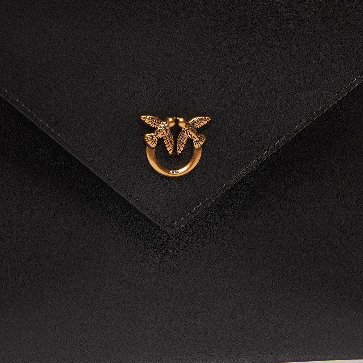 Pinko Pochette Flat Nero Antique Gold - 3