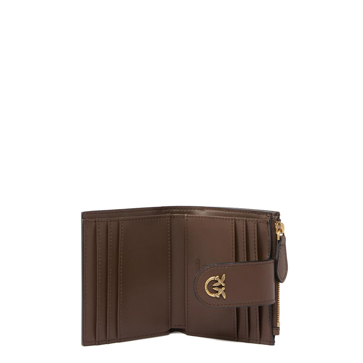 Pinko Portafoglio Piccolo Multi Purpose Marrone Castano Antique Gold - 3