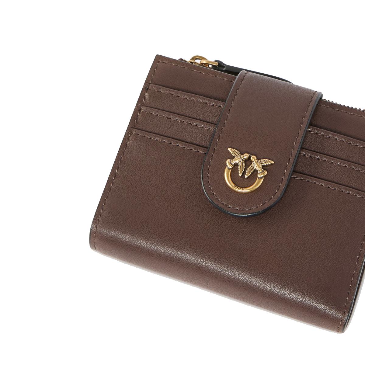 Pinko Portafoglio Piccolo Multi Purpose Marrone Castano Antique Gold - 4