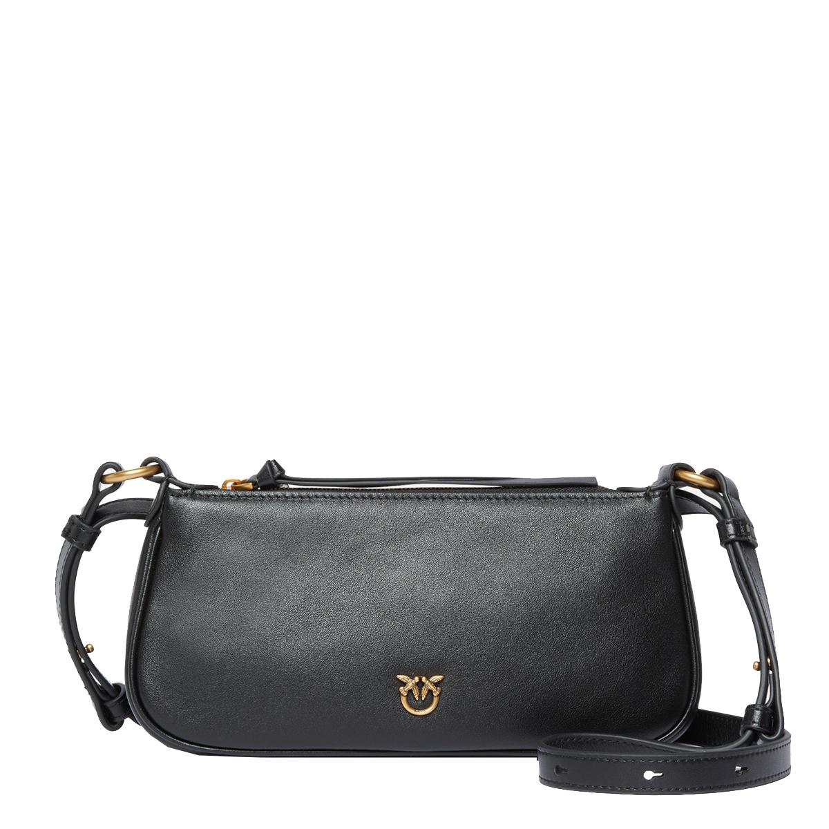 Pinko Borsa a tracolla Mini Half Moon Nero Antique Gold - 1