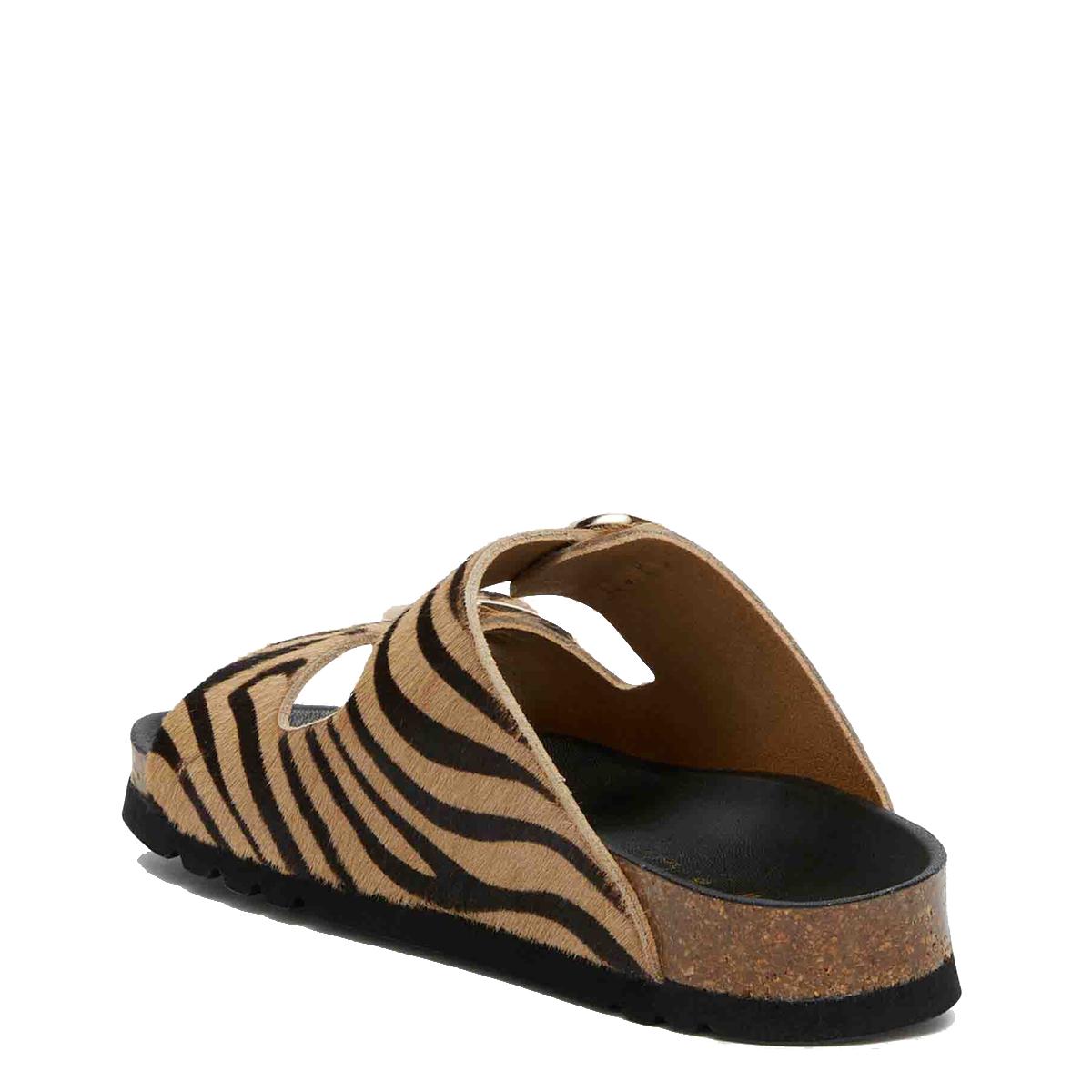 Scholl Sandali Noelle Zebra Beige Black - 4