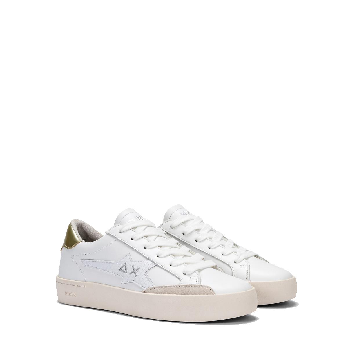 Sun68 Sneakers Katy Leather Bianco Oro - 2