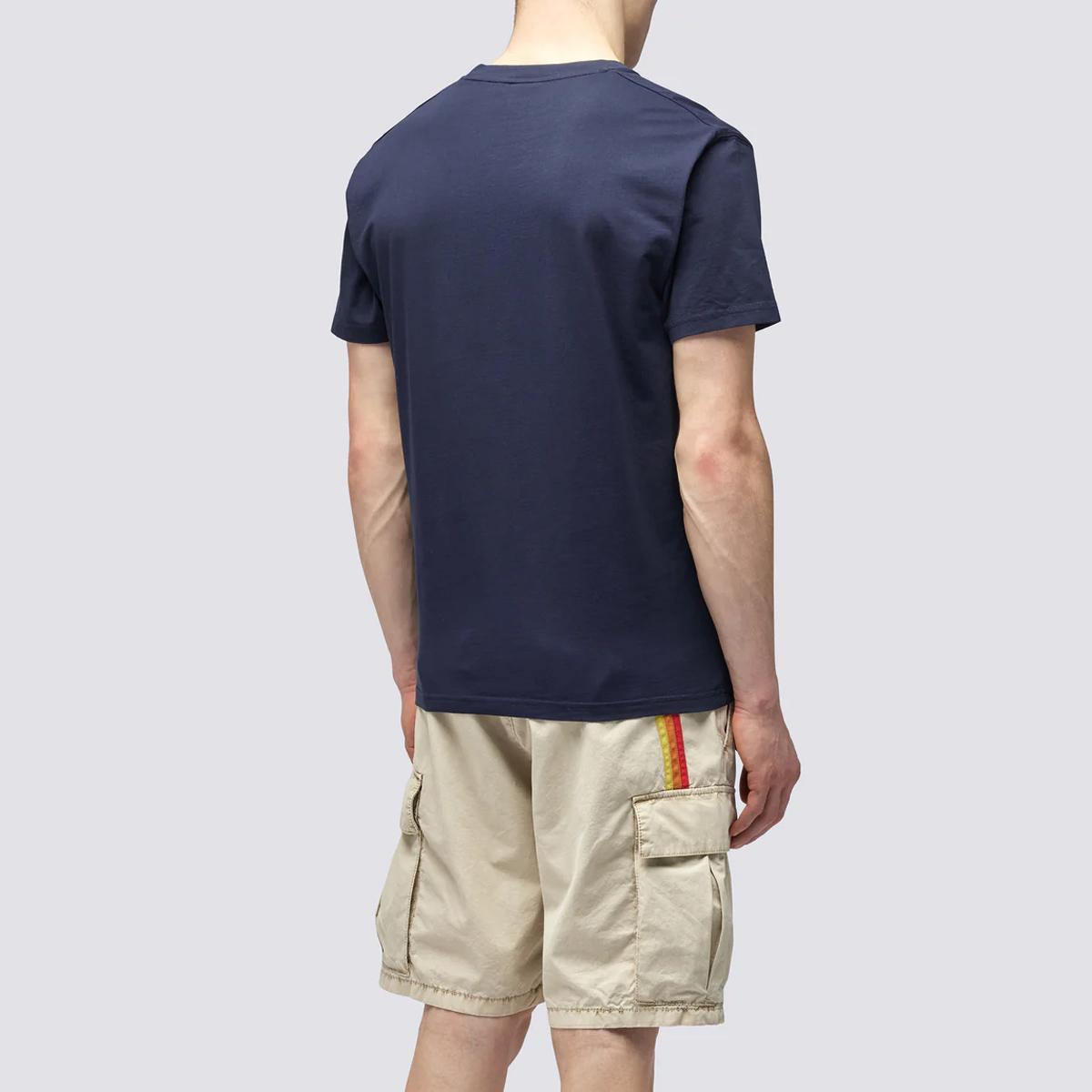 SUND T-Shirt con taschino Navy - 2