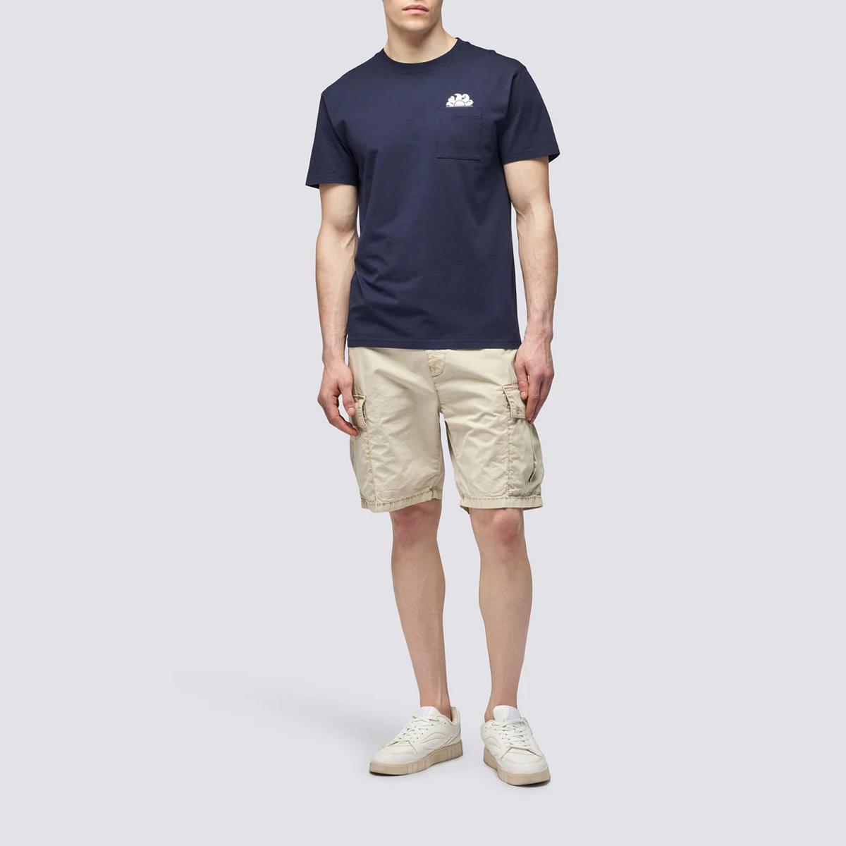 SUND T-Shirt con taschino Navy - 3
