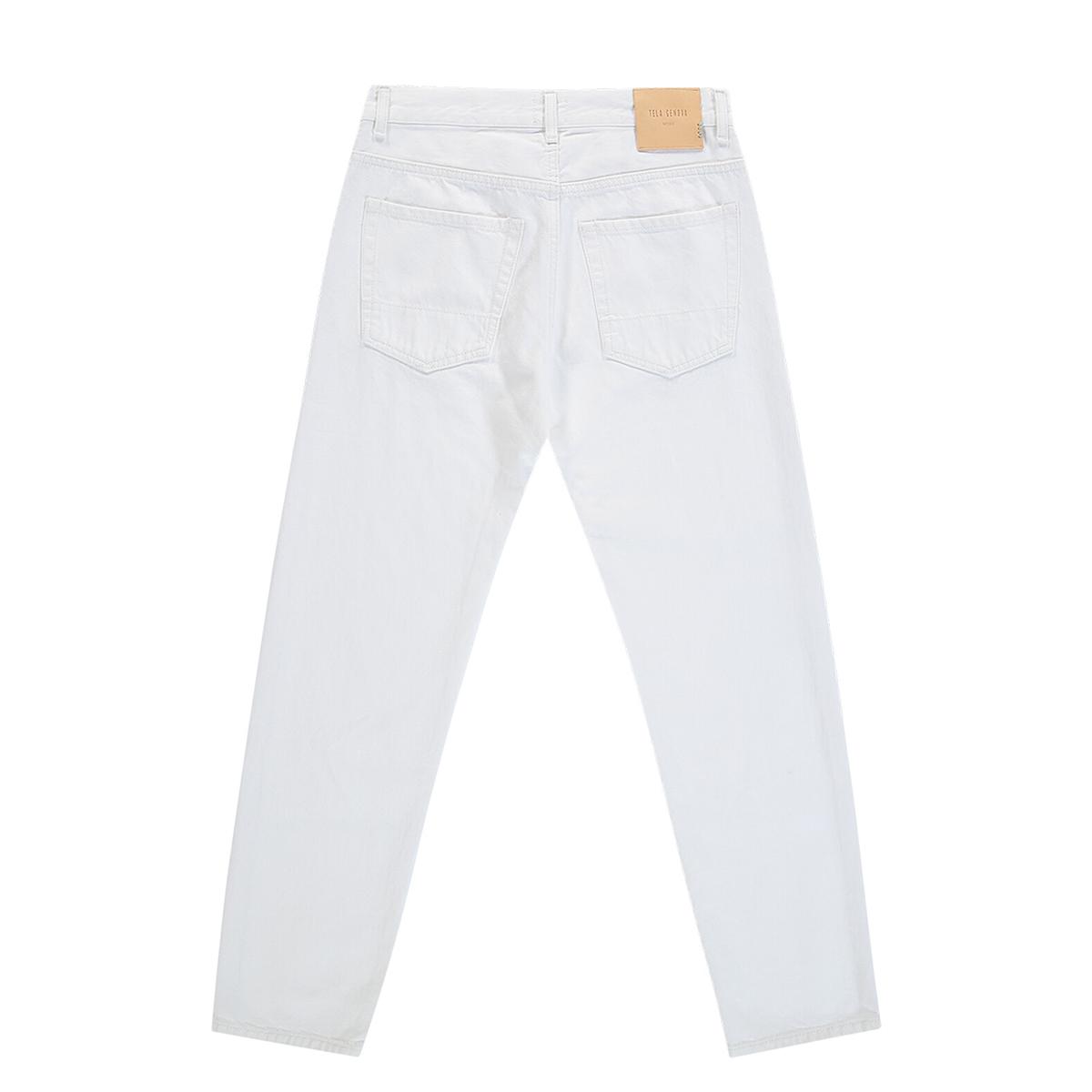 Tela Genova Jeans Italo 5 tasche Bianco Ottico - 2