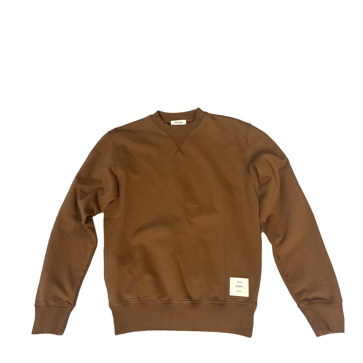 Tela Genova Felpa Benito girocollo Bruciato - 1