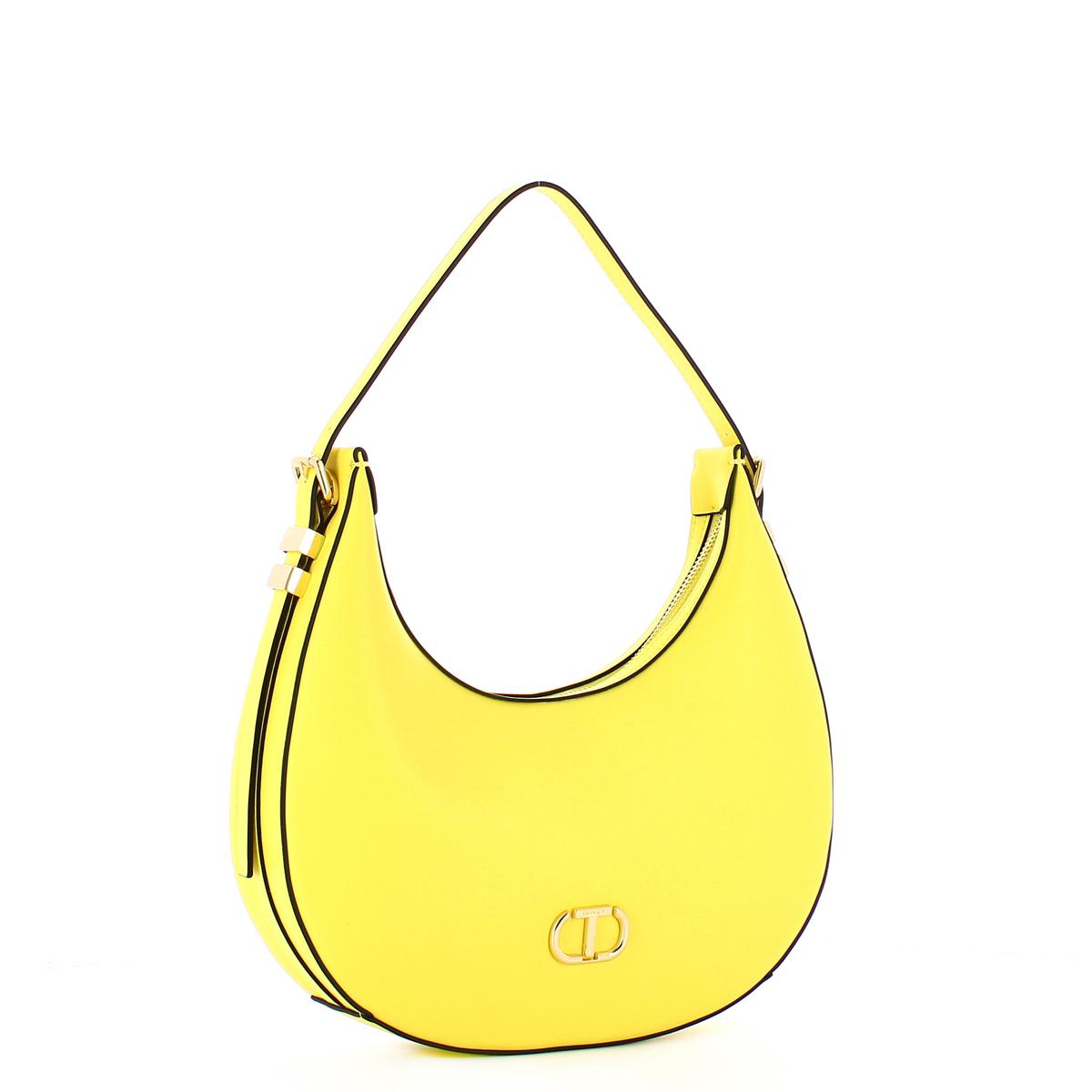 Twin Set Hobo Bag con Oval T Light Lemon - 2
