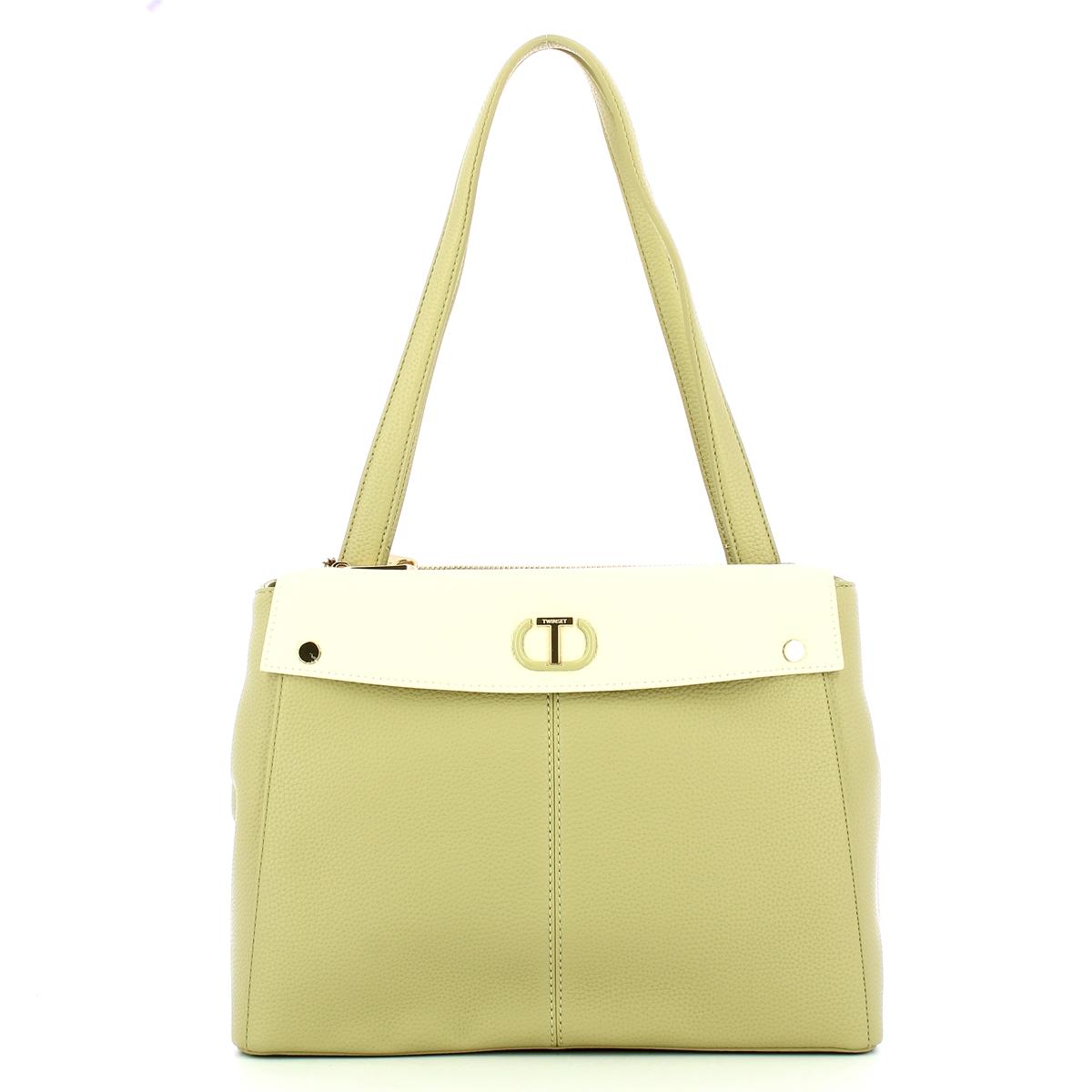 Twinset Tote piccola I'm Not A Lady Bic. Khaki Green Madreperla - 1