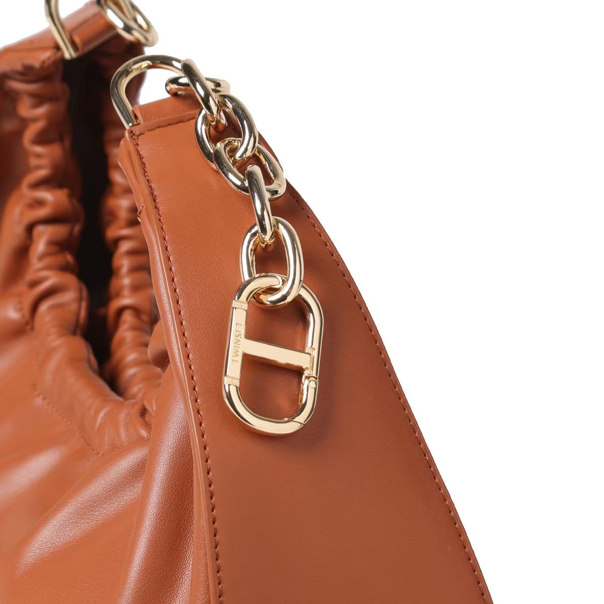 Twinset Croissant Oval T Cuoio Hobo Bag - 2