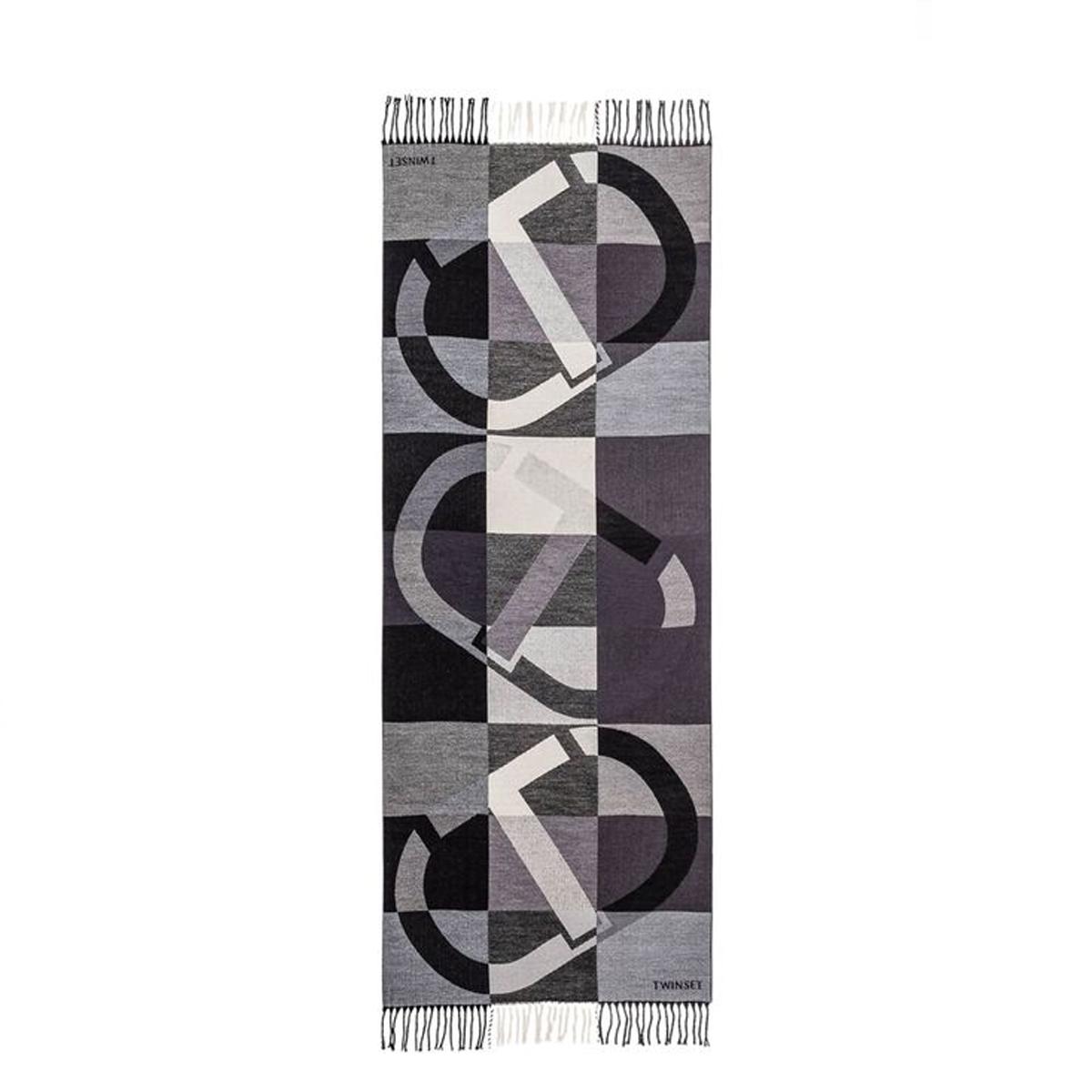 Twinset Stola in panno logo Jacquard Checked - 2