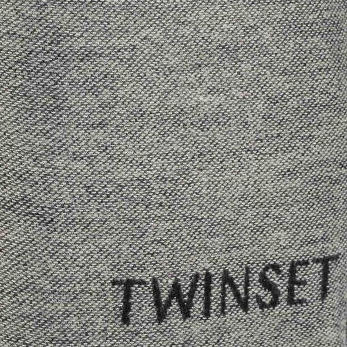Twinset Stola in panno logo Jacquard Checked - 3