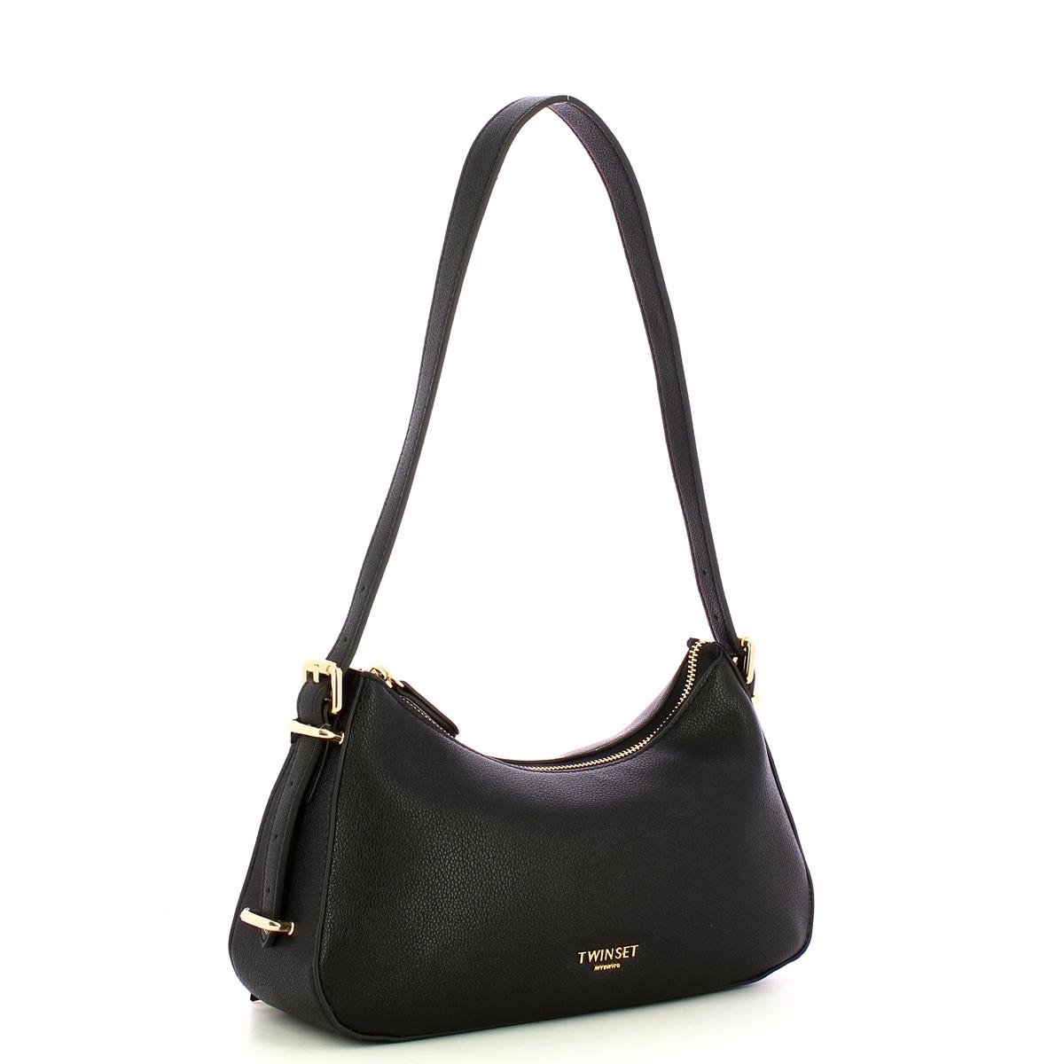 Twinset Borsa a spalla piccola Double Buckle Nero - 2